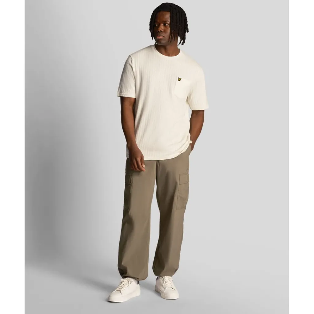 T-Shirts And Vests*Lyle And Scott Textured Stripe T-Shirt in White