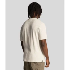 T-Shirts And Vests*Lyle And Scott Textured Stripe T-Shirt in White