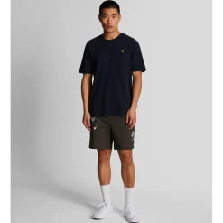 Shorts*Lyle And Scott Thistle Club Embroidered Shorts in Gunmetal