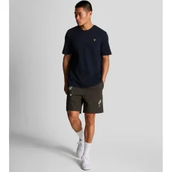 Shorts*Lyle And Scott Thistle Club Embroidered Shorts in Gunmetal