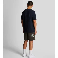 Shorts*Lyle And Scott Thistle Club Embroidered Shorts in Gunmetal