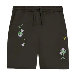 Shorts*Lyle And Scott Thistle Club Embroidered Shorts in Gunmetal