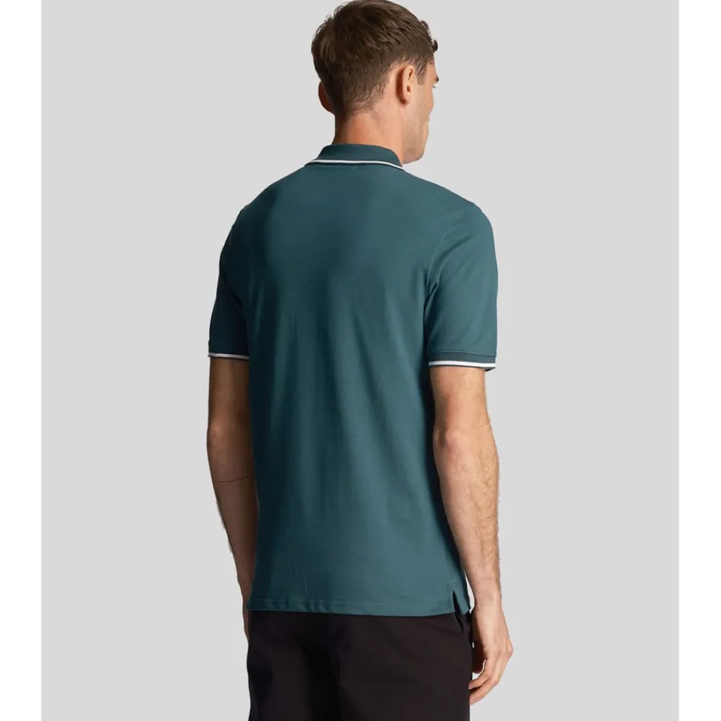 Polo Shirts*Lyle And Scott Tipped Polo Shirt in Green White
