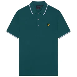 Polo Shirts*Lyle And Scott Tipped Polo Shirt in Green White