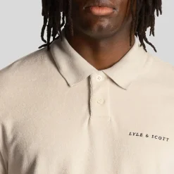Polo Shirts*Lyle And Scott Towelling Polo Shirt in Cream