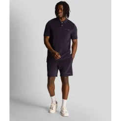 Polo Shirts*Lyle And Scott Towelling Polo Shirt in Navy