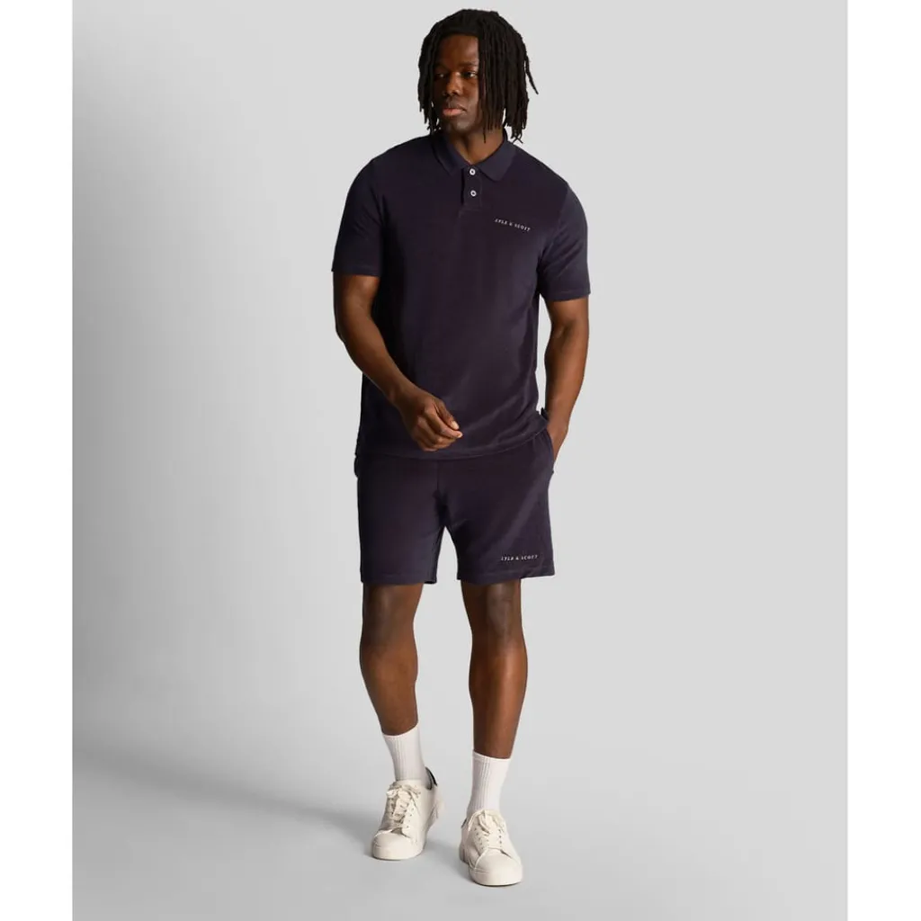 Polo Shirts*Lyle And Scott Towelling Polo Shirt in Navy