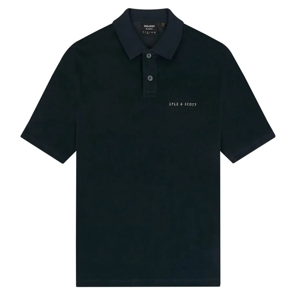Polo Shirts*Lyle And Scott Towelling Polo Shirt in Navy