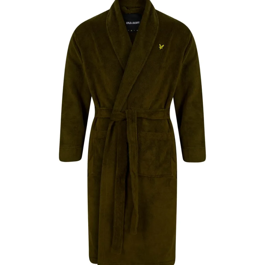 Underwear And Socks*Lyle And Scott Towelling Dressing Gown in Green