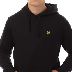 Sweatshirts|Hoodies*Lyle And Scott Vertical 1874 Graphic Pullover Hoodie in Black-White