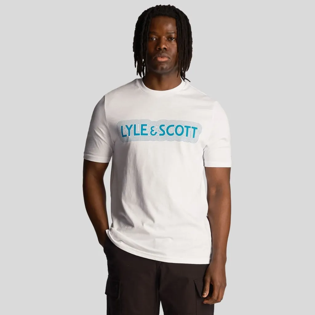 T-Shirts And Vests*Lyle And Scott Vibrations Print T-Shirt in White