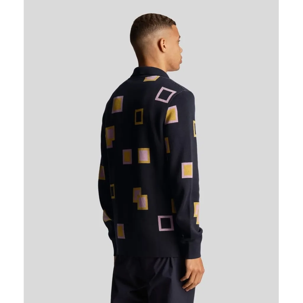 Knitwear*Lyle And Scott Zip Long Sleeve Regular Fit Sweater in Blue