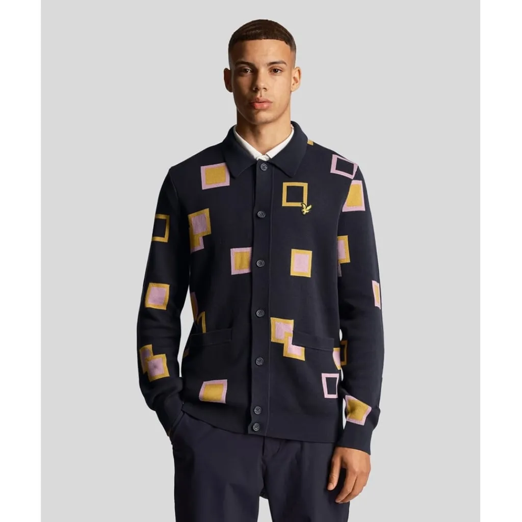 Knitwear*Lyle And Scott Zip Long Sleeve Regular Fit Sweater in Blue