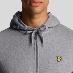 Hoodies*Lyle And Scott Zip Through Hoodie in Grey