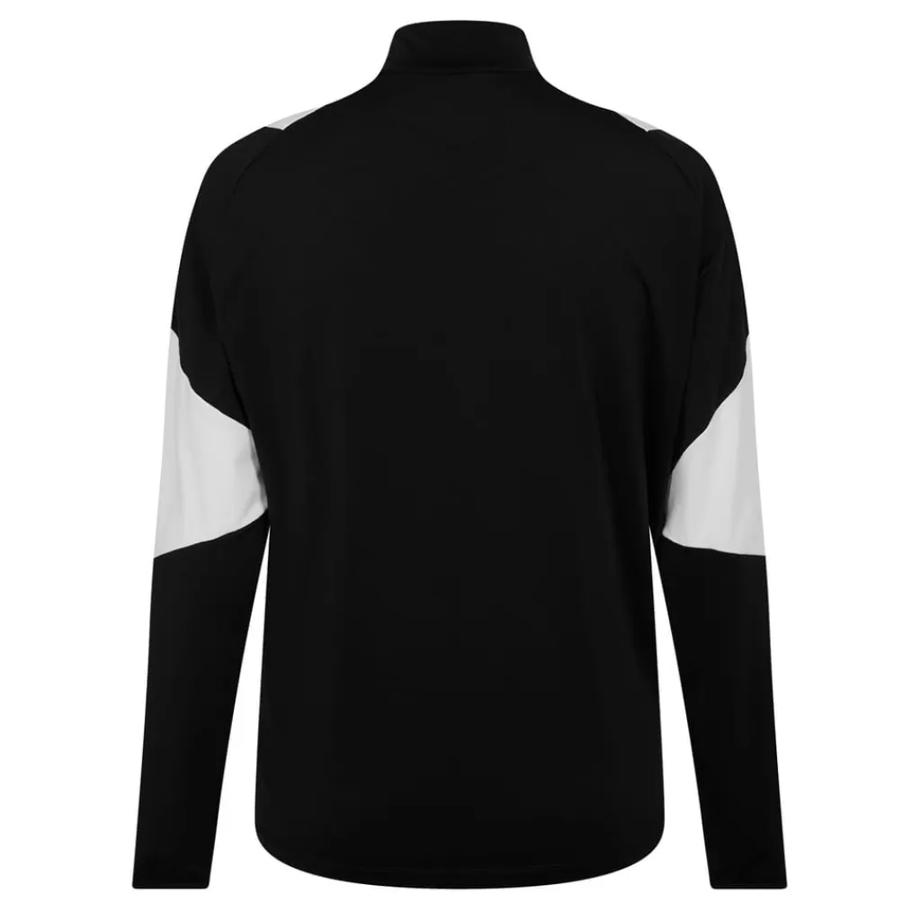 Fitness And Gym Tops*Macron Barbarians Qauter Zip Top 2024 2025 Adults in Black