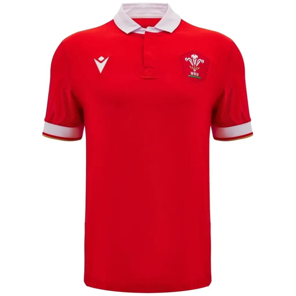 Football And Rugby Clothing*Macron Mens Welsh Rugby Union Home Shirt 2024 Womens in Red