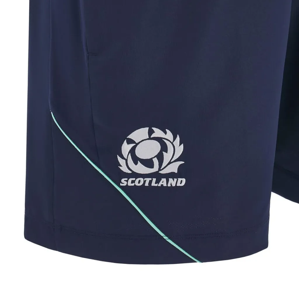 Fitness And Gym Shorts*Macron Scotland Rugby Union Bermuda Travel Shorts 2024 Adults in Blue