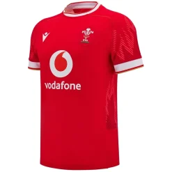 Football And Rugby Clothing*Macron Welsh Rugby Union Authentic Home Shirt 2024 Adults in Red