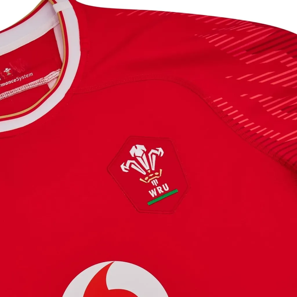 Football And Rugby Clothing*Macron Welsh Rugby Union Authentic Home Shirt 2024 Adults in Red