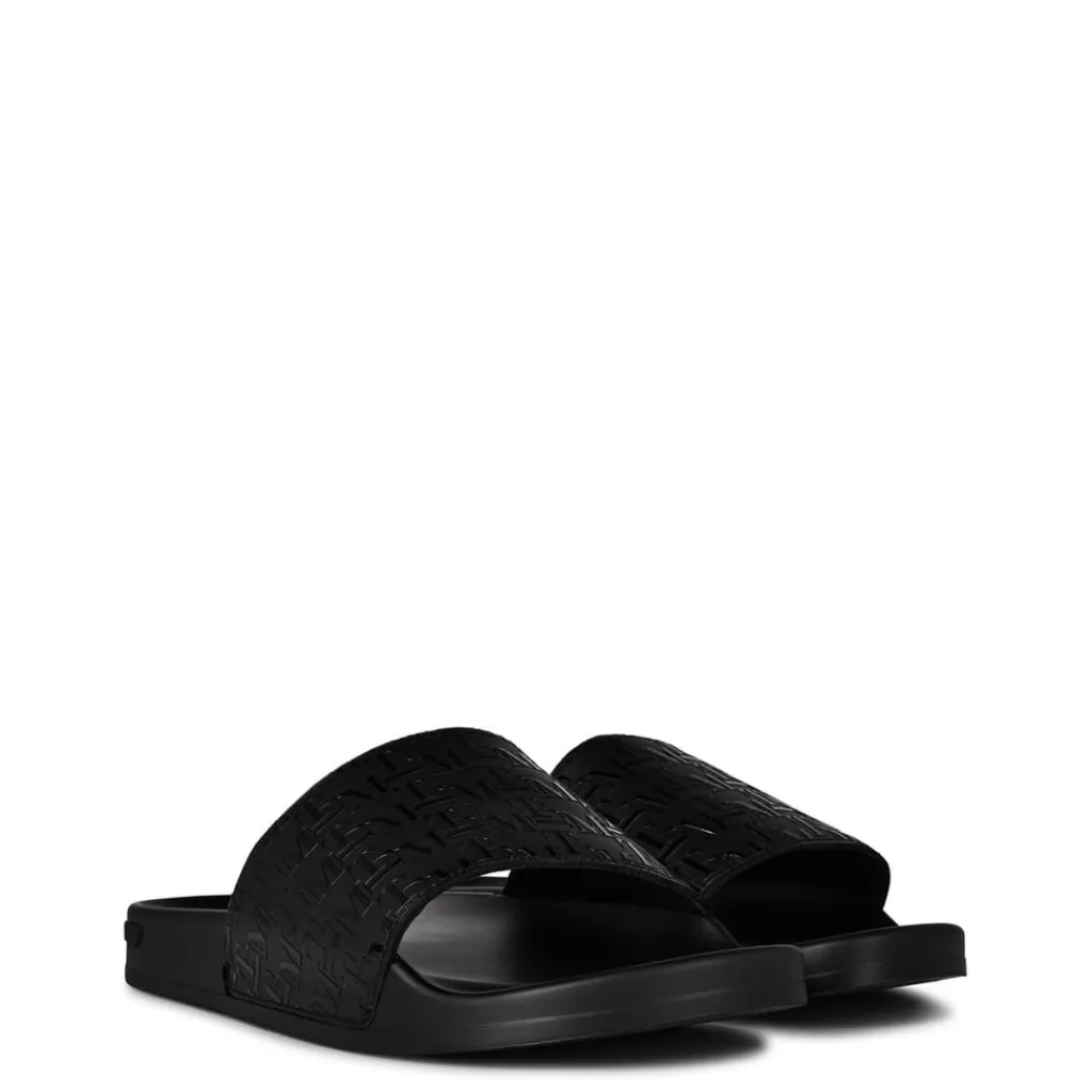 Beach Shoes*Mallet Slide Grid Pool Shoes in Blue