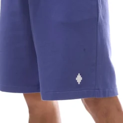 Shorts*Marcelo Burlon Cross Basket Shorts in Blue-White