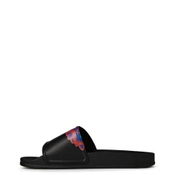 Beach Shoes*Marcelo Burlon Marcelo Curvswinslid Slides in Black