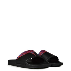 Beach Shoes*Marcelo Burlon Marcelo Curvswinslid Slides in Black