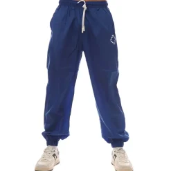 Trousers*Marcelo Burlon Tempera Cross Nylon Jogging Bottoms in Blue-White