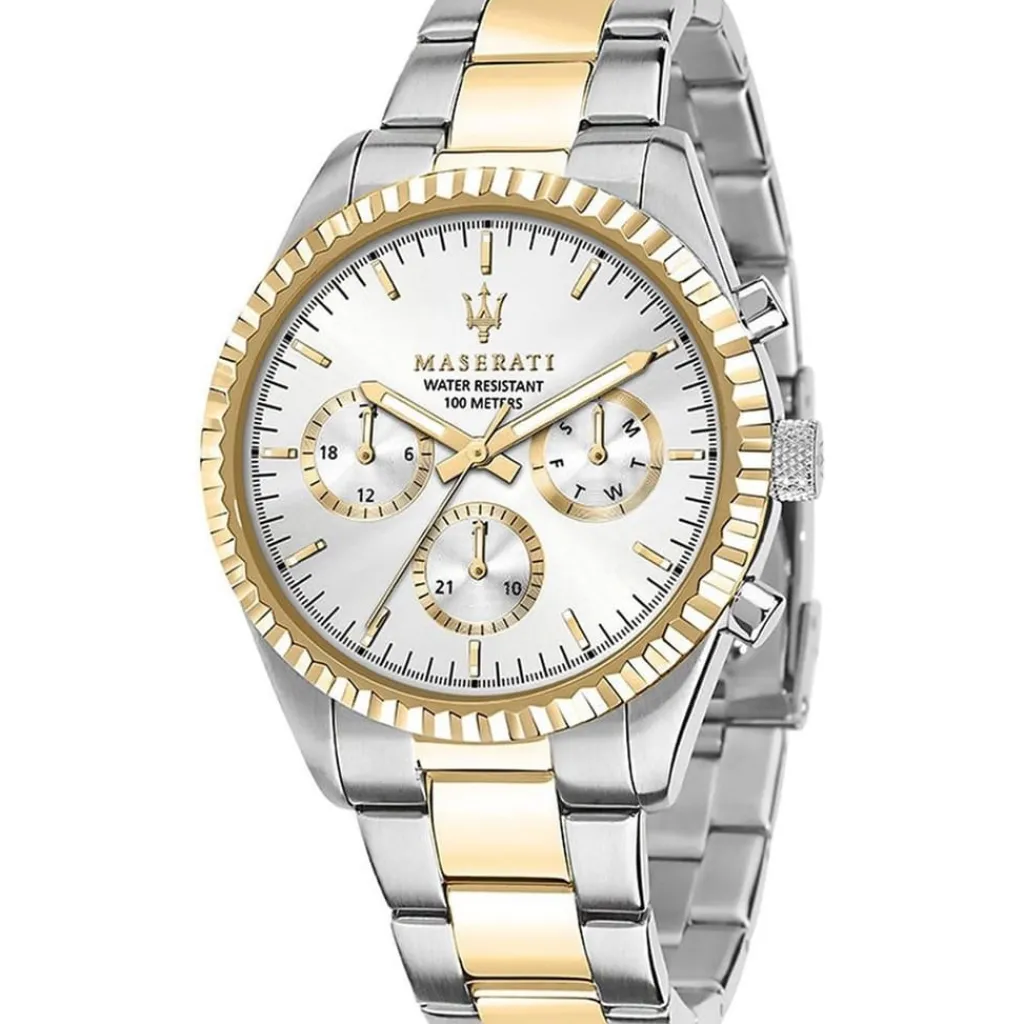 Jewellery-Watches*Maserati Stainless Steel Sports Analogue Watch in Silver