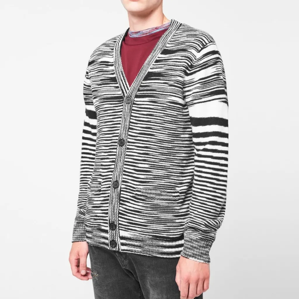 Knitwear*Missoni Striped Cardigan in Black
