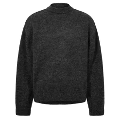 Knitwear*MKI MIYUKI ZOKU Mohair Oversize Crew Neck Sweater in Black