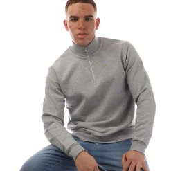 Sweatshirts*Modern Amusement The Pier Zip Funnel Neck Sweatshirt in Grey