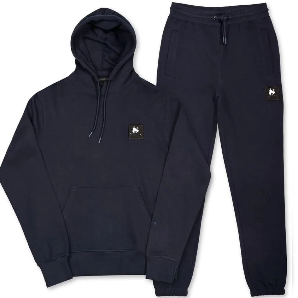 Hoodies*Money Patch Hood Tracksuit in Blue