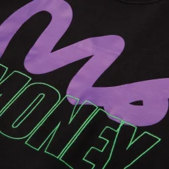 Hoodies*Money Stencil Block Hood in Black