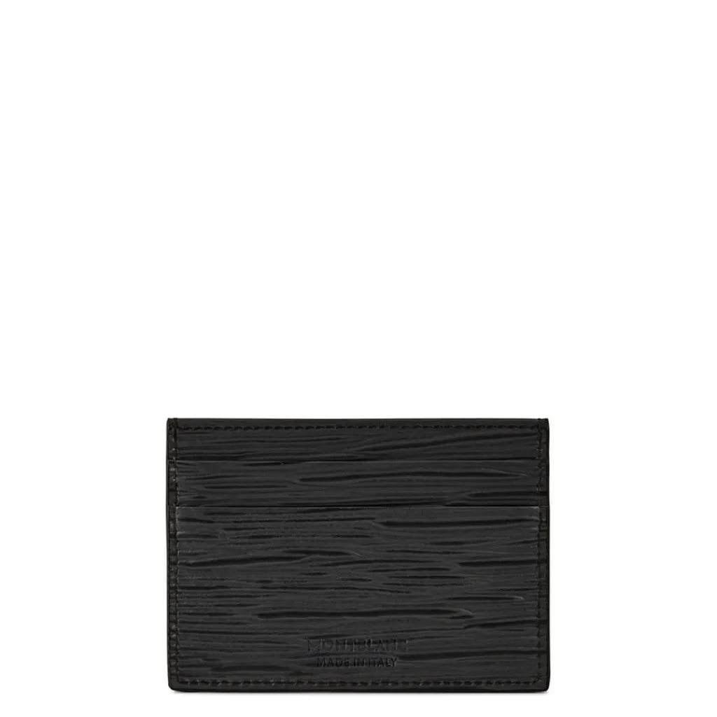 Wallets*Montblanc 4810 Ribbed Card Holder in Grey