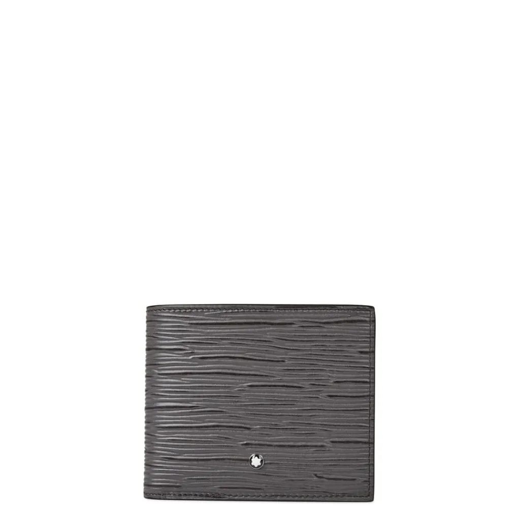 Wallets*Montblanc 4810 Textured Billfold Wallet in Grey
