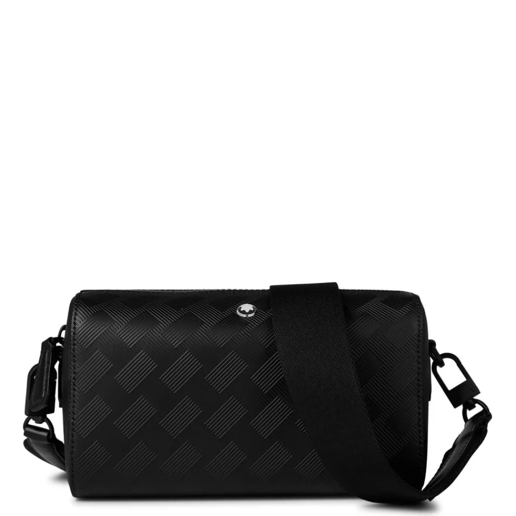 Bags*Montblanc Geometric Patterned Cross Body with Detachable Strap in Black