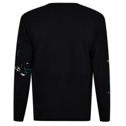 Knitwear*Moschino Paint Knit Sweatshirt in Black