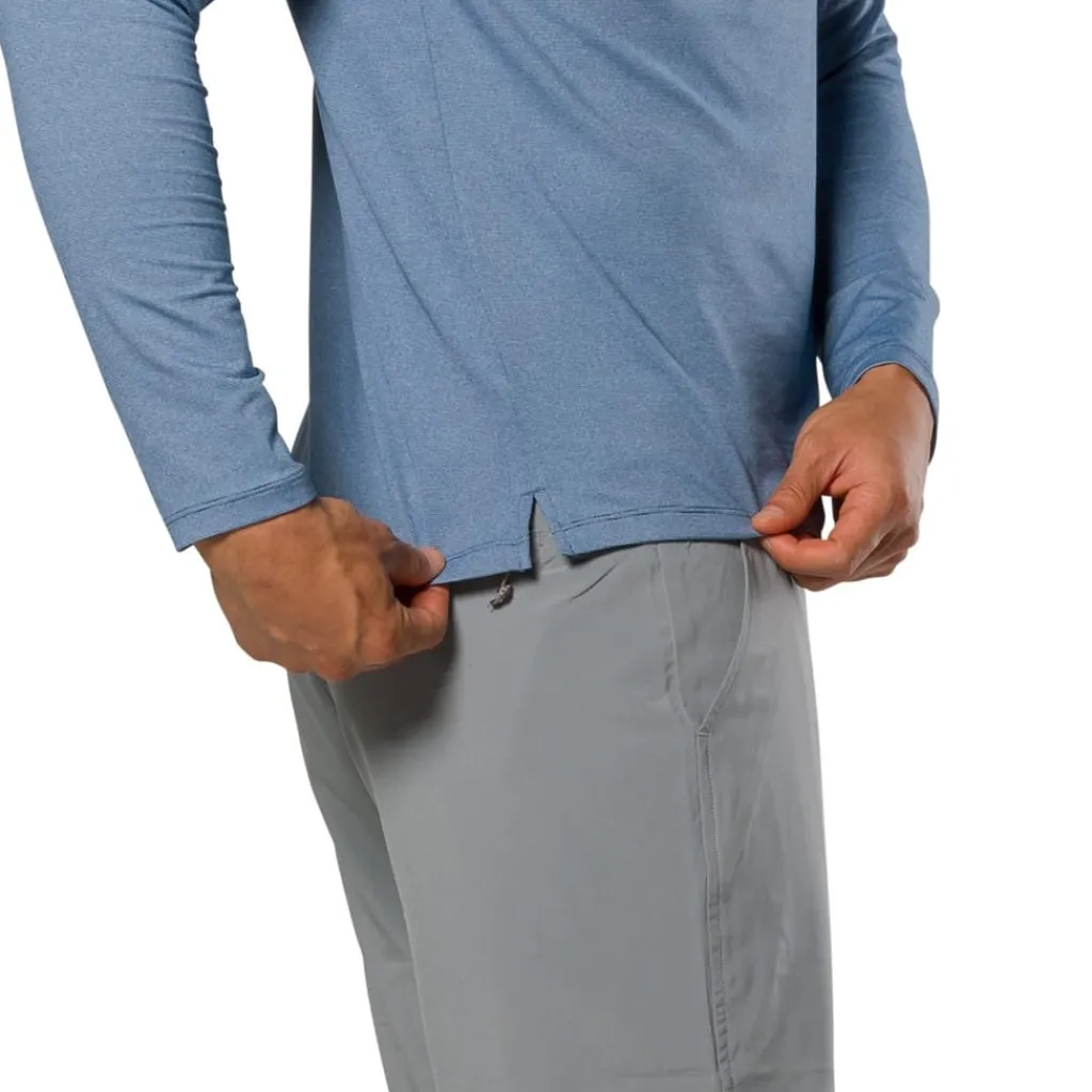 Fitness And Gym Tops*Nathan Dash L Sleeve in Blue