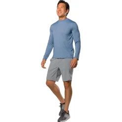 Fitness And Gym Tops*Nathan Dash L Sleeve in Blue