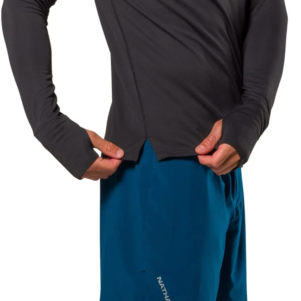 Fitness And Gym Tops*Nathan Rise L Sleeve in Black