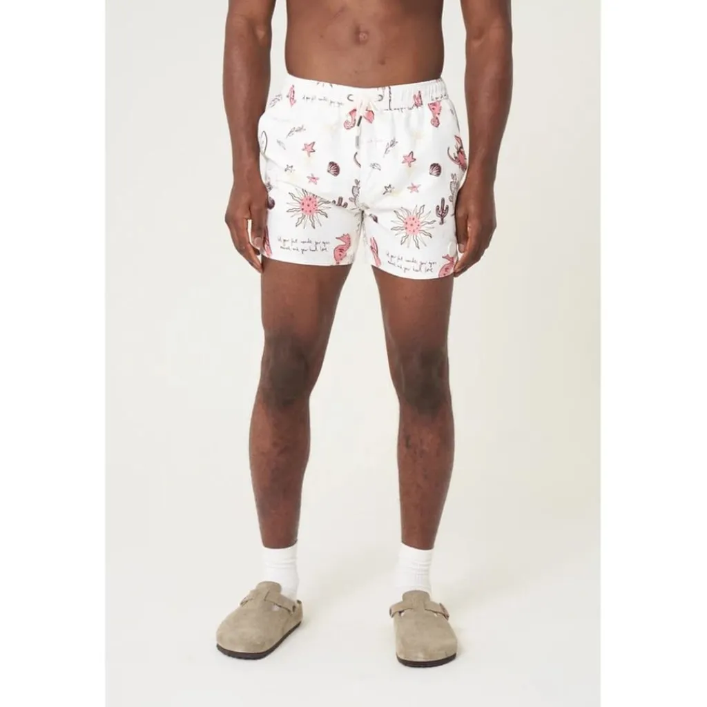 Shorts*Native Youth Prnt Swim Shorts in Yellow