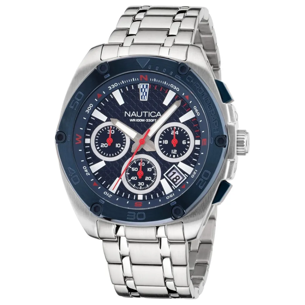 Jewellery-Watches*Nautica Dial Brclt in Silver