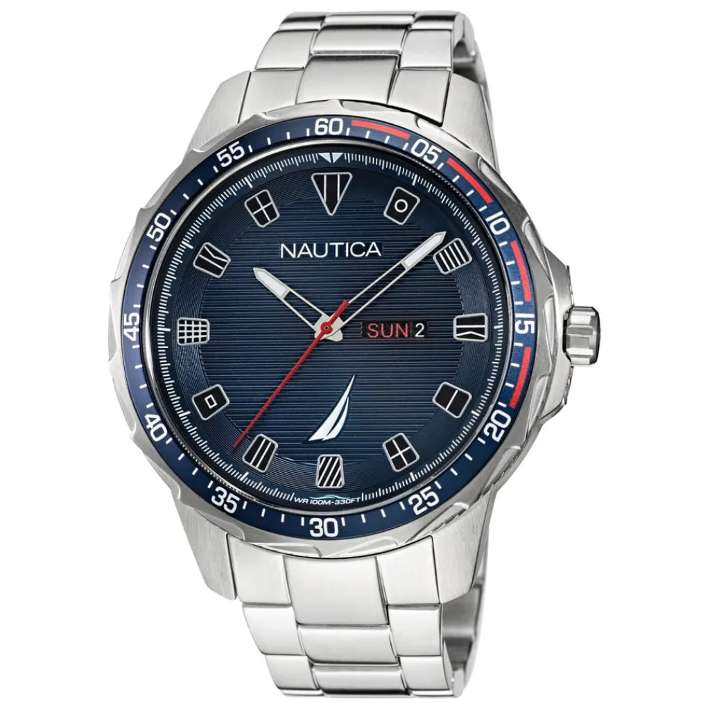 Jewellery-Watches*Nautica Dial Brclt in Silver