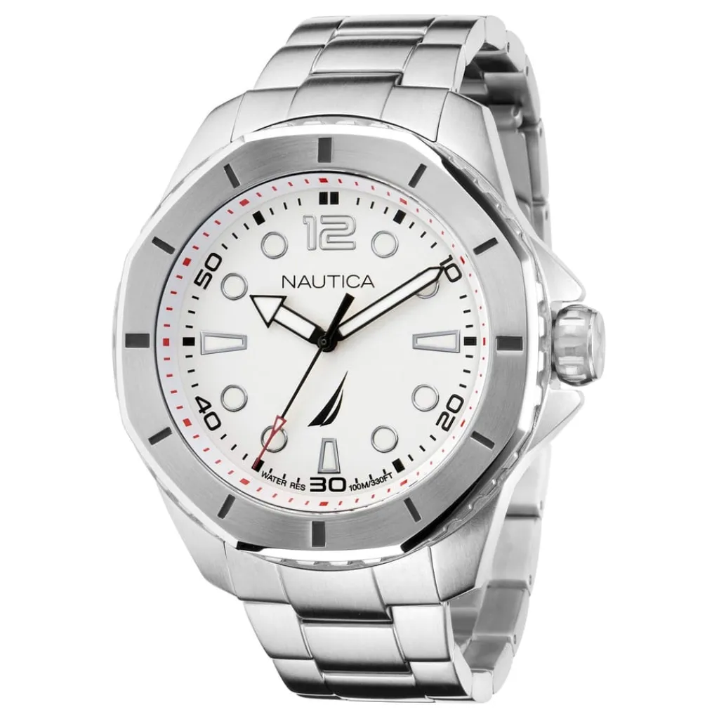 Jewellery-Watches*Nautica Dial Brclt in Silver