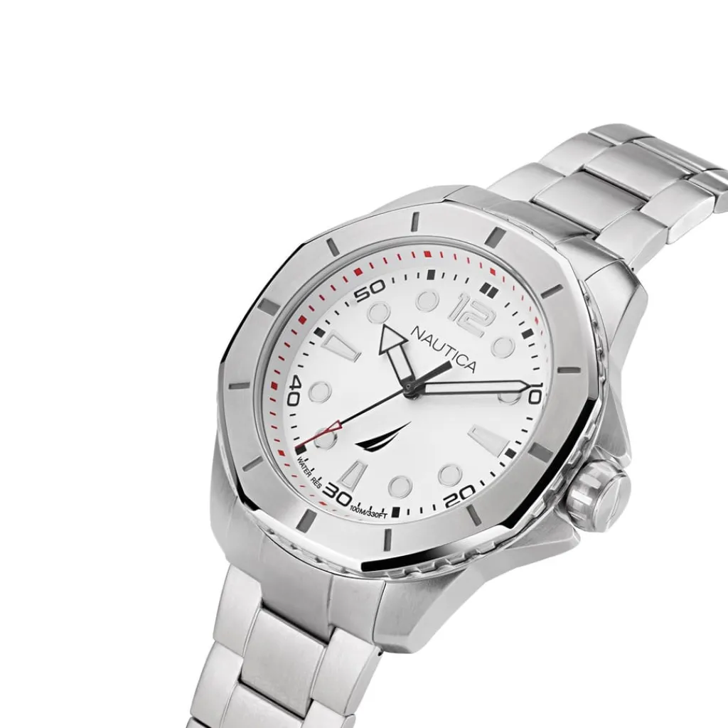 Jewellery-Watches*Nautica Dial Brclt in Silver