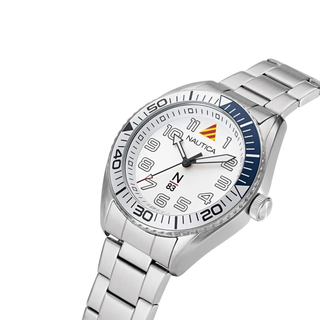 Jewellery-Watches*Nautica Dial Brclt in Silver