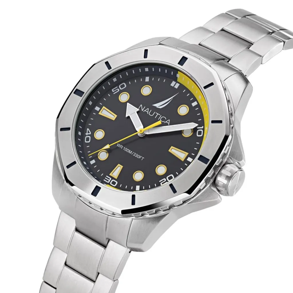 Jewellery-Watches*Nautica Dial Brclt in Silver