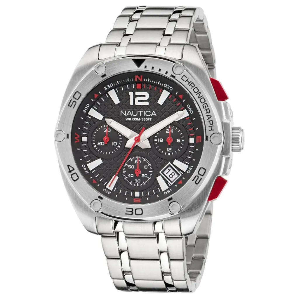 Jewellery-Watches*Nautica Dial Brclt in Silver