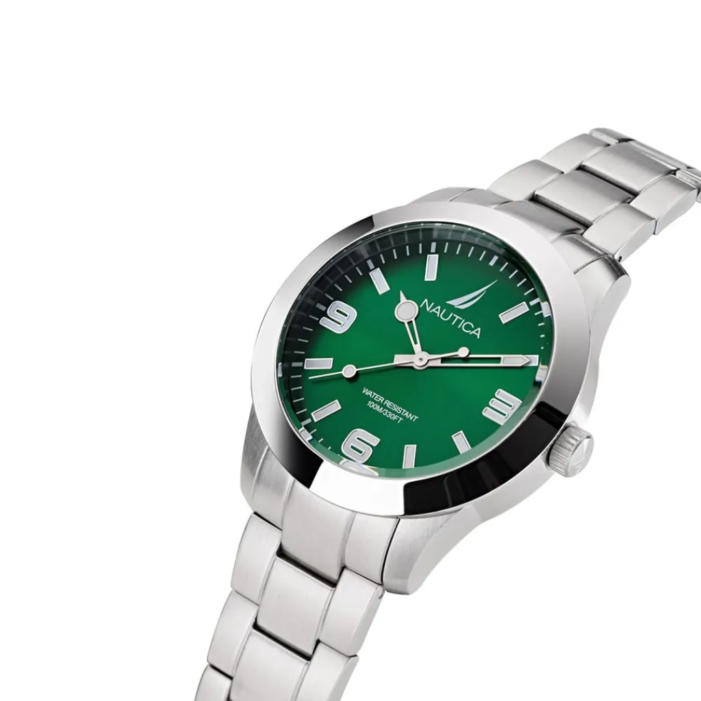 Jewellery-Watches*Nautica Dial Brclt in Silver